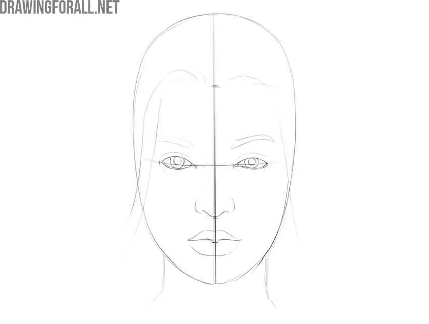 how to draw a girl face for beginners