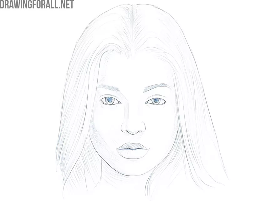 how to draw a girl face step by step