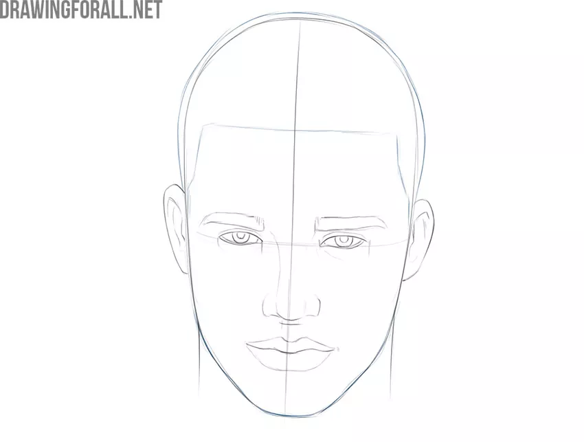how to draw a human face step by step for beginners
