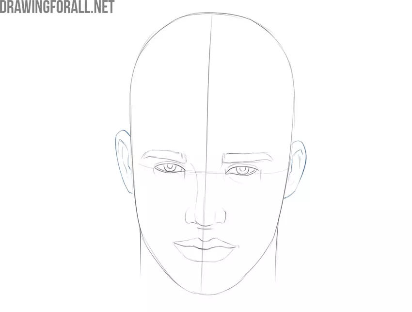 how to draw a human face step by step