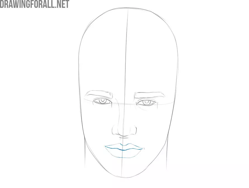how to draw a human face with a pencil