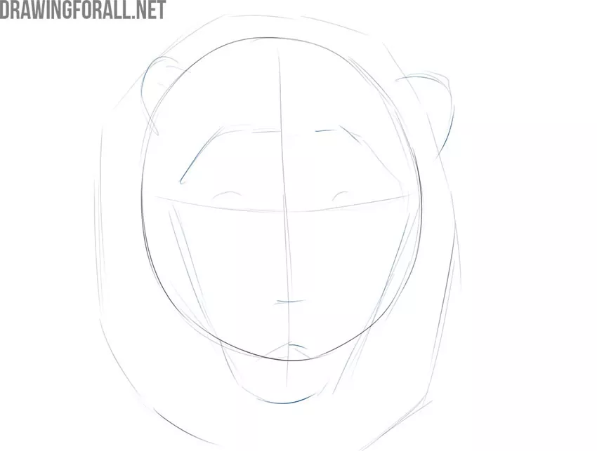 how to draw a lion face for beginners