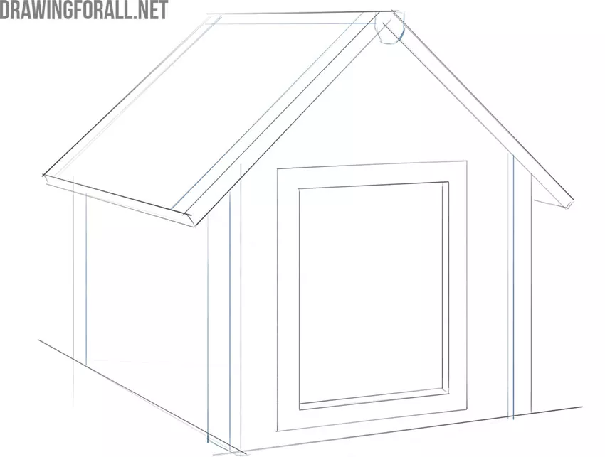 how to draw a realistic dog house