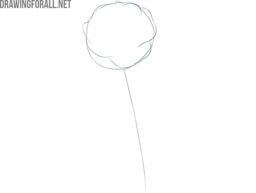 how to draw a rose flower very easy