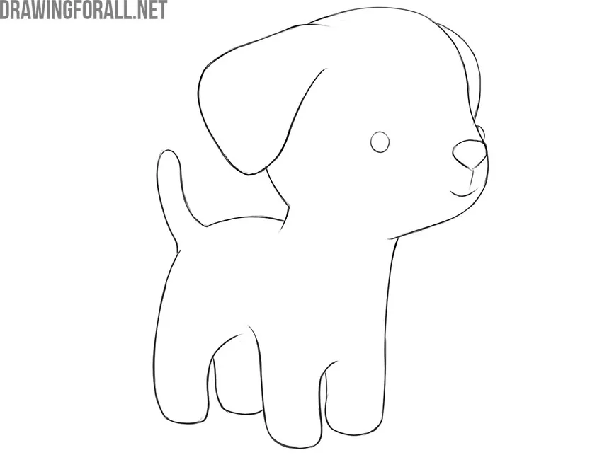 how to draw a simple dog