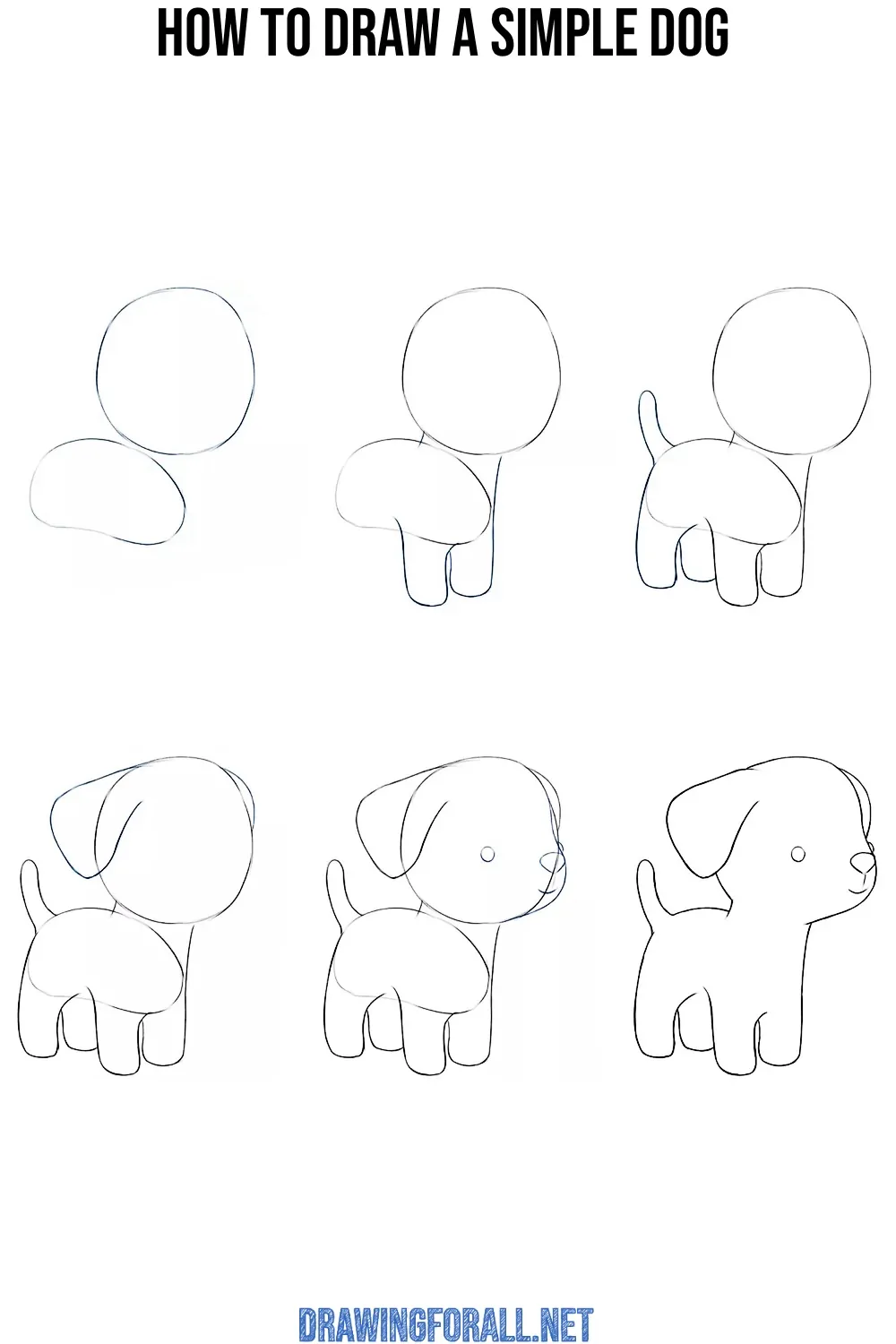 how to draw a simple dog