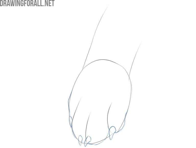 how to draw a simple dog paw | Drawingforall.net