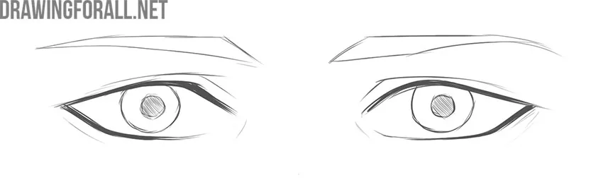 how to draw anime boy eyes