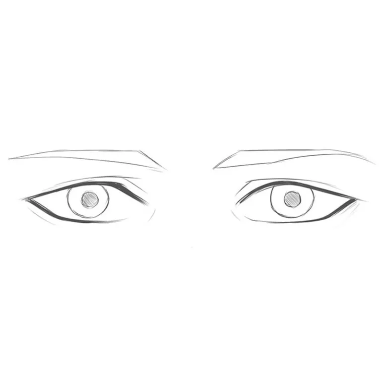 how to draw anime boy eyes