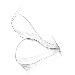 how to draw lips from the side