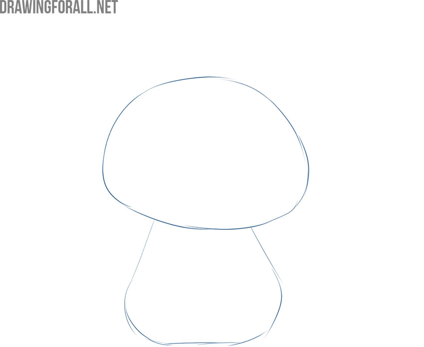 Sketch the mushroom-shaped base