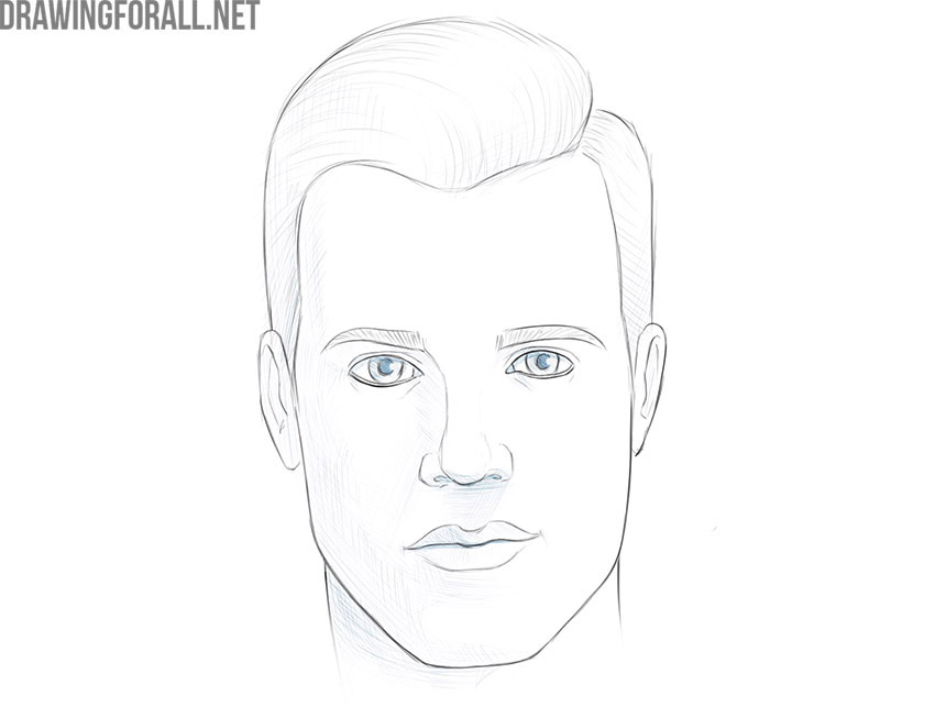 how to draw a male face step by step for beginners