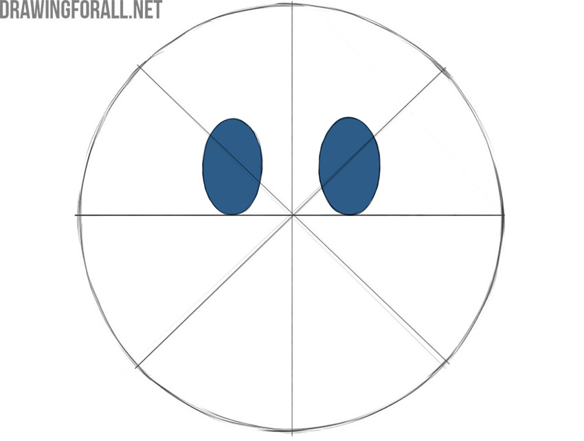 Filling the smiley face eyes with solid black