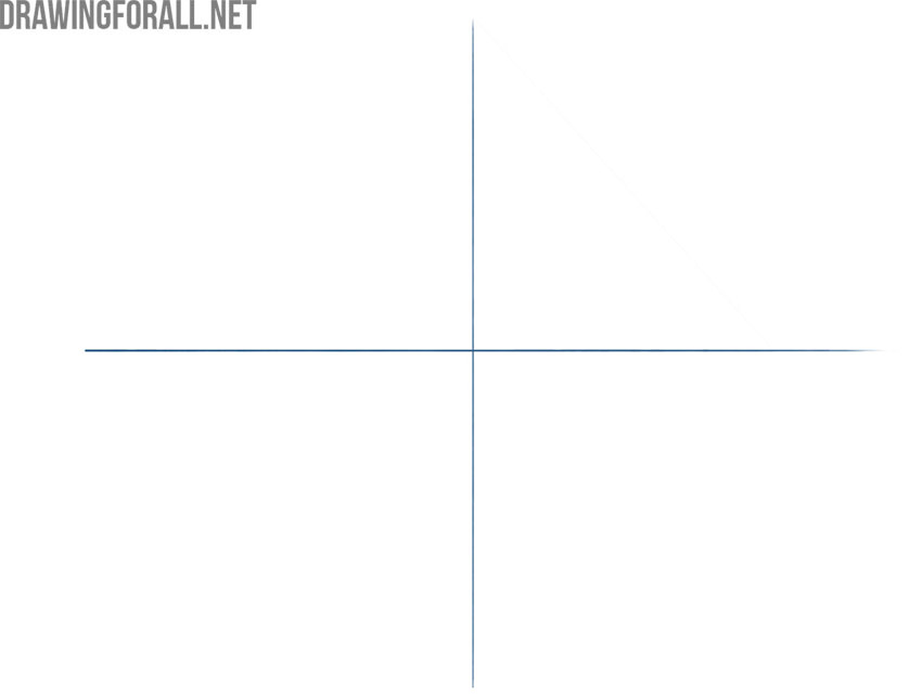 Drawing horizontal and vertical guidelines for the yin yang symbol