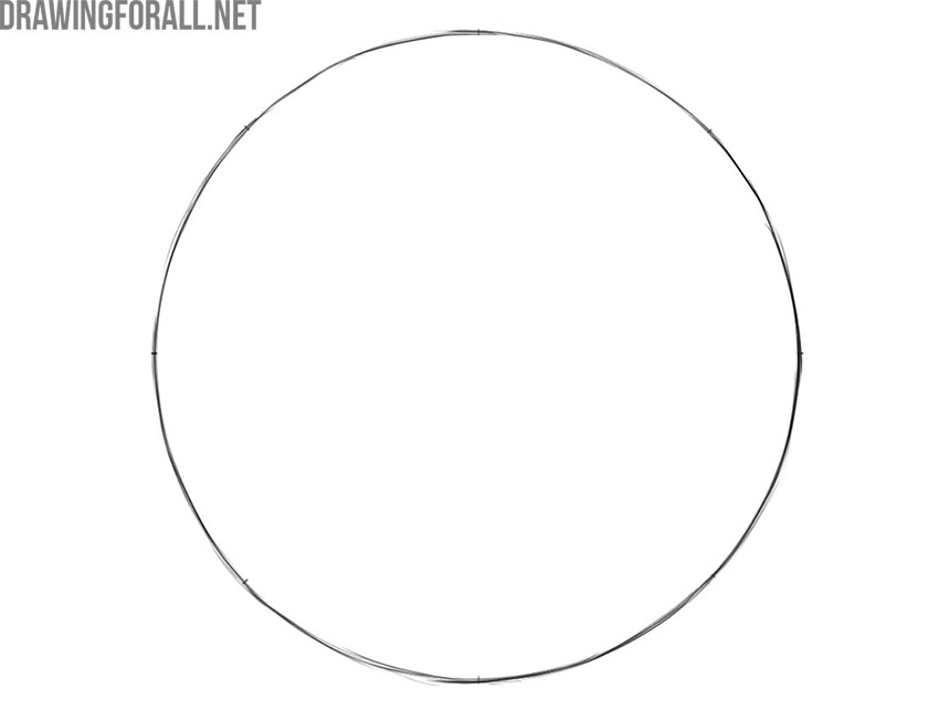 Removing construction lines from the yin yang symbol