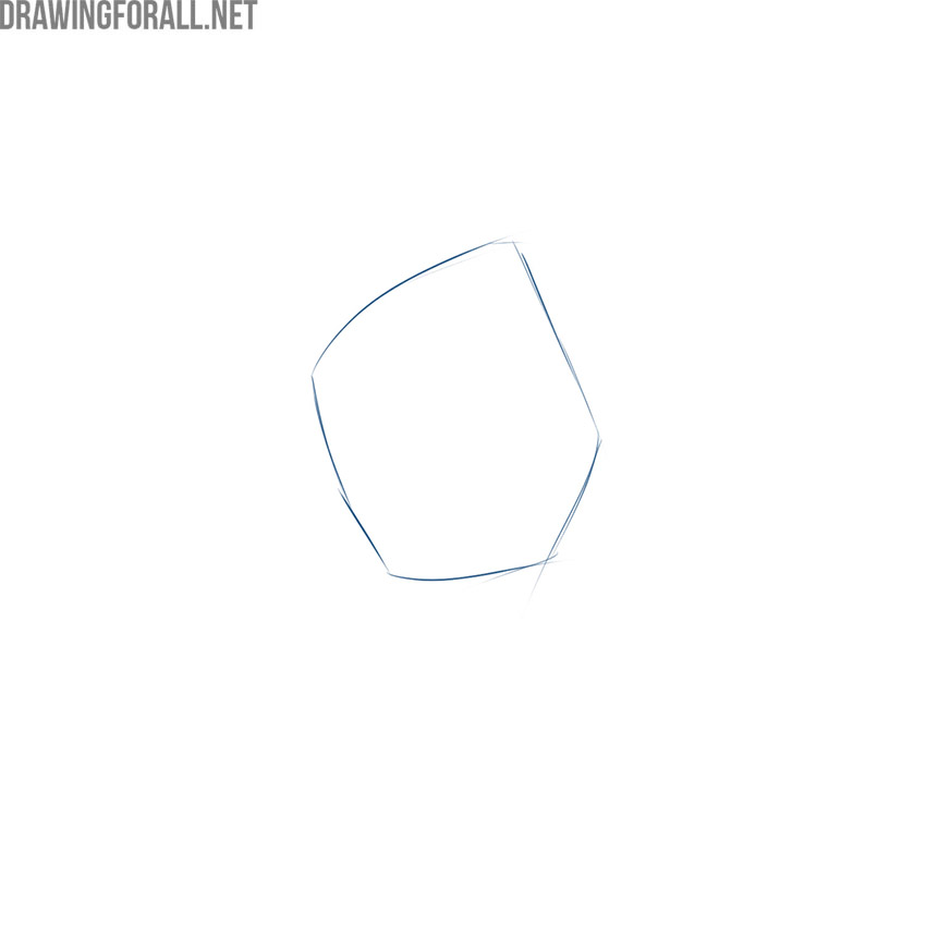 Sketching the zombie hand palm with a simple polygon shape