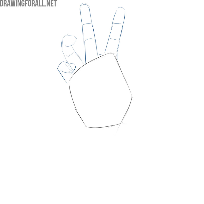 Adding cylindrical finger guides to the zombie hand sketch