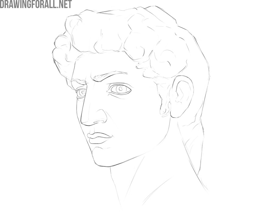Cleaning up the portrait and refining the final outlines