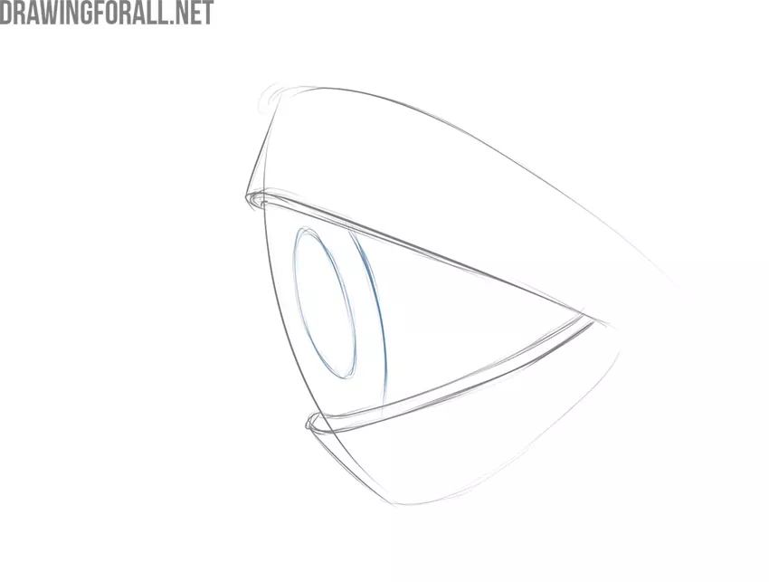 Draw the pupil inside the eye