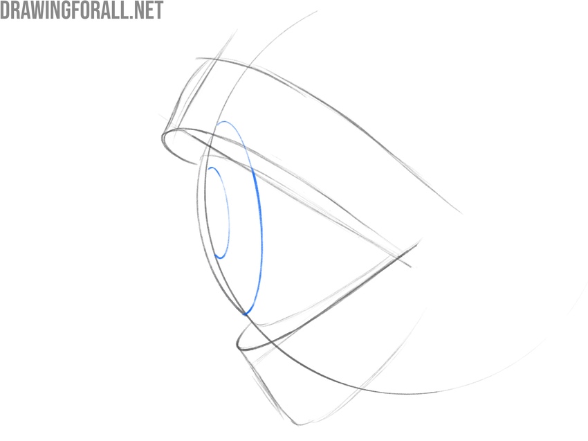 Draw the eye pupil and Iris