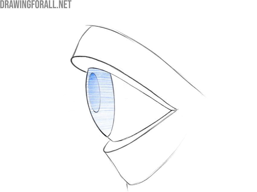 Add tone to the pupil and iris