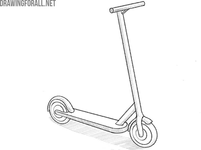 how to draw a scooter