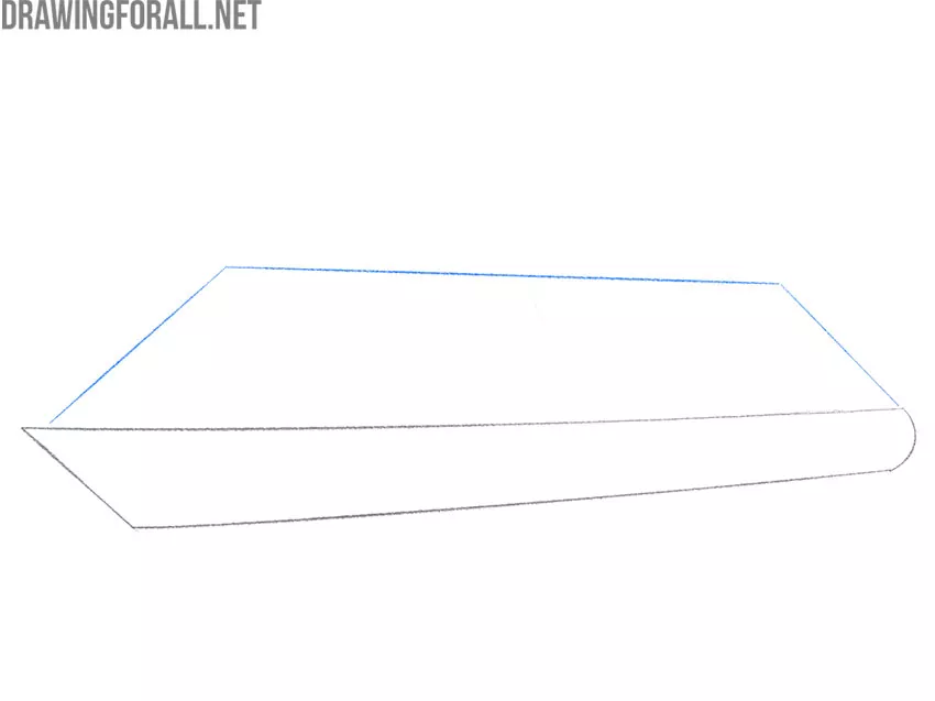 how to draw a ship step by step