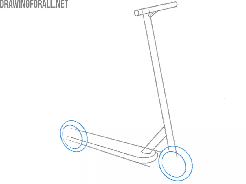 learn how to draw a scooter easy