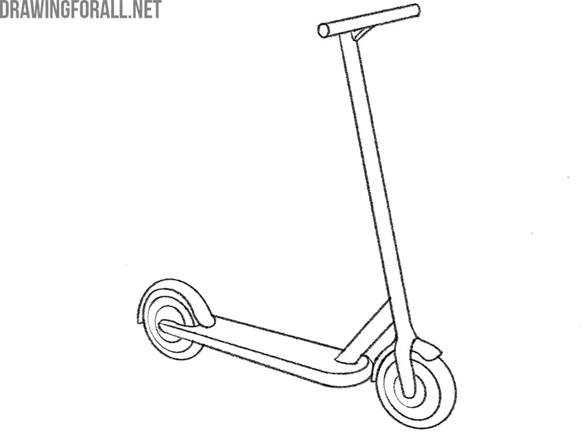 learn how to draw a scooter for kids easy