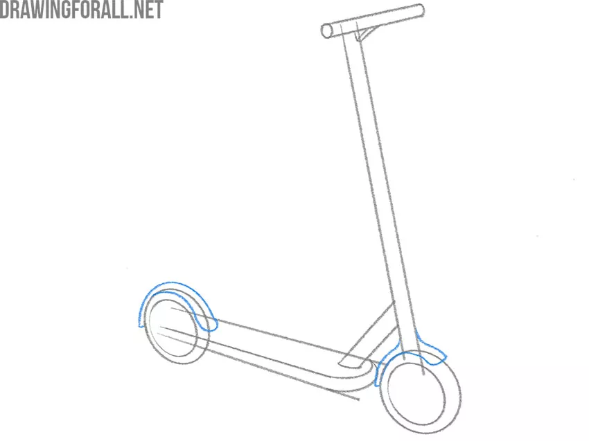 learn how to draw a scooter step by step