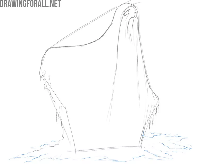 realistic ghost drawing