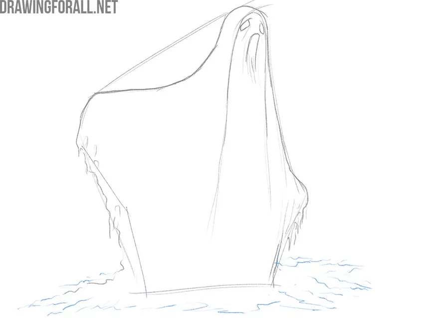 Realistic ghost drawing