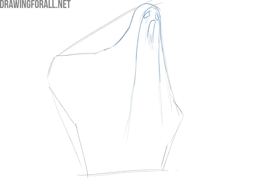 Draw the ghost face