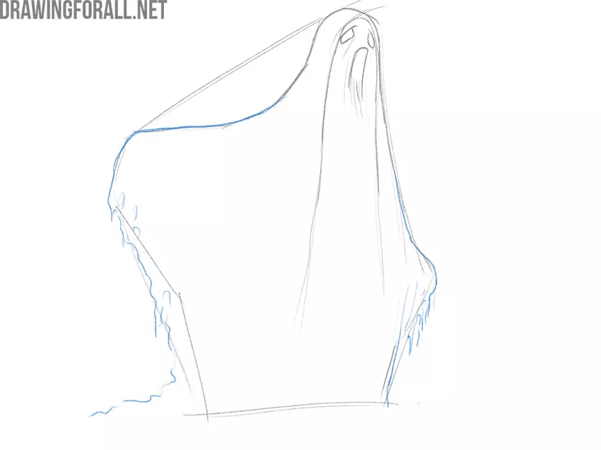 how to draw a ghost easy