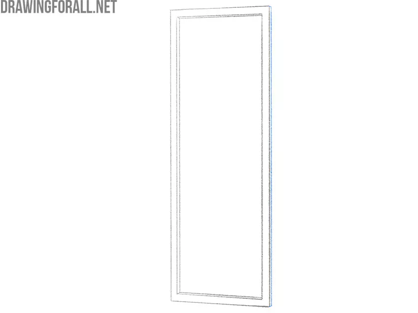 Draw the mirror side face