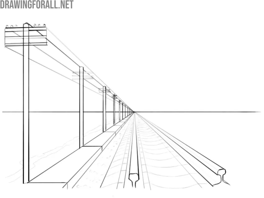 Linear perspective with vanishing point