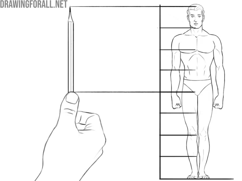 checking proportions using pencil measurement