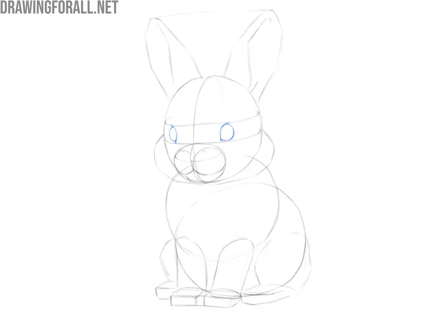 Draw the eyes of the bunny