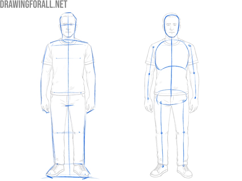 Figure construction examples showing different approaches