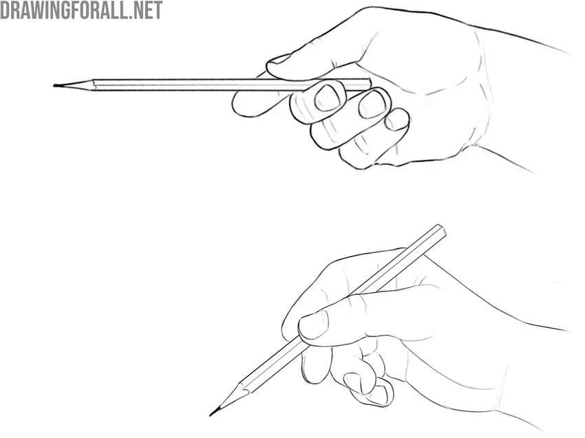 Two basic pencil grip types