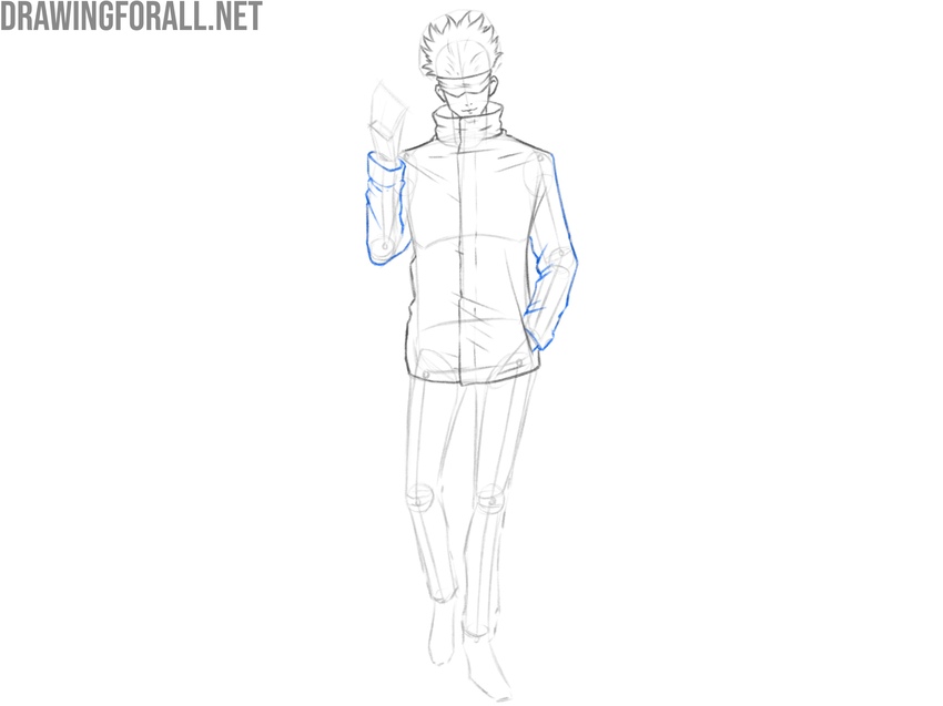 Complete the anime character’s arms