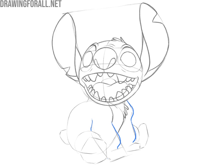 Refine the arms with clean lines