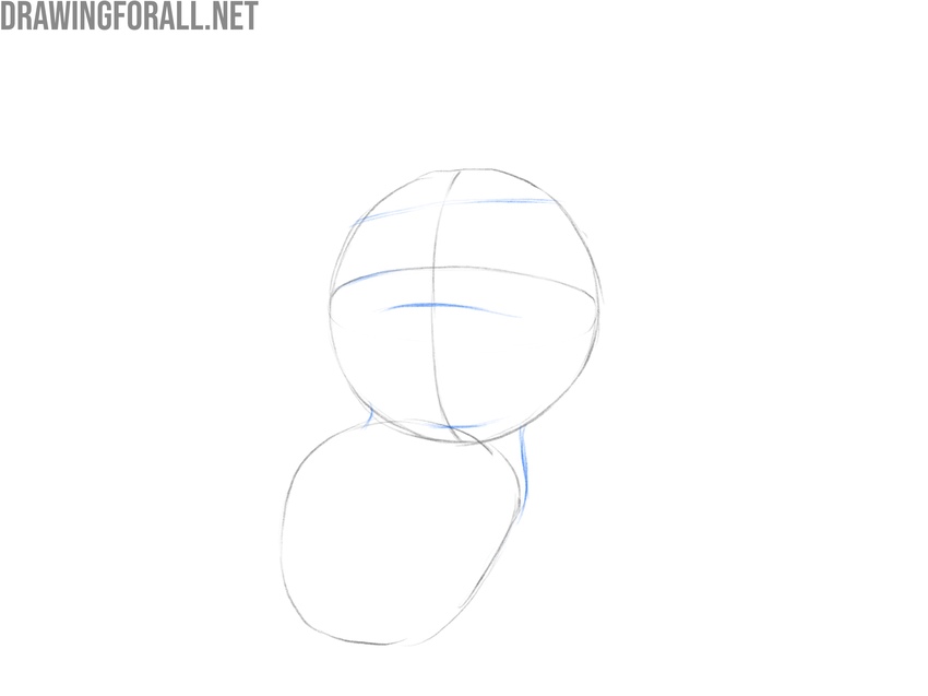 Sketch additional facial guidelines