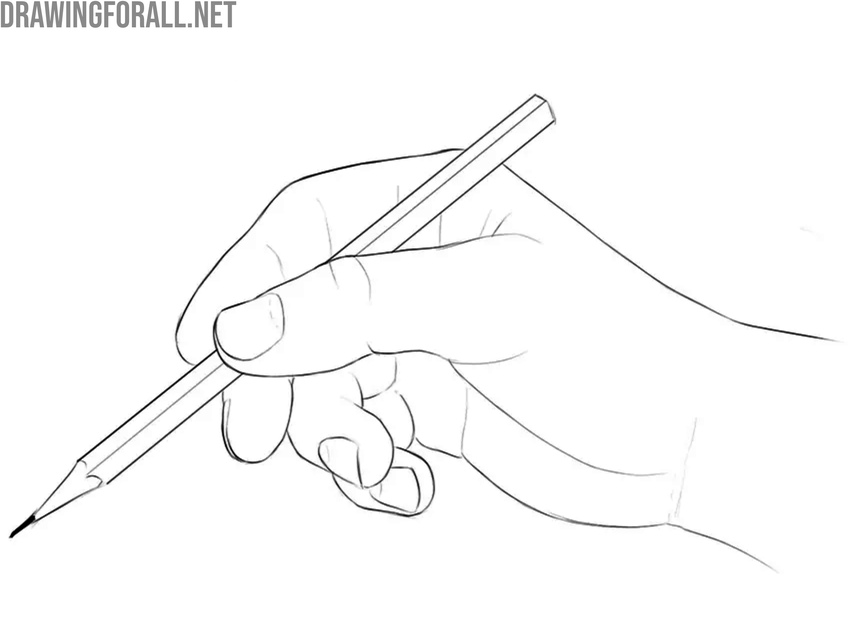 Underhand pencil grip