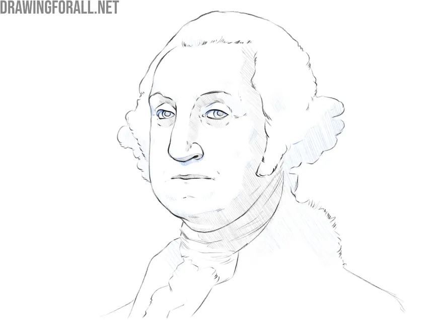 Strengthening the shading around the eyes, nose, and facial planes.