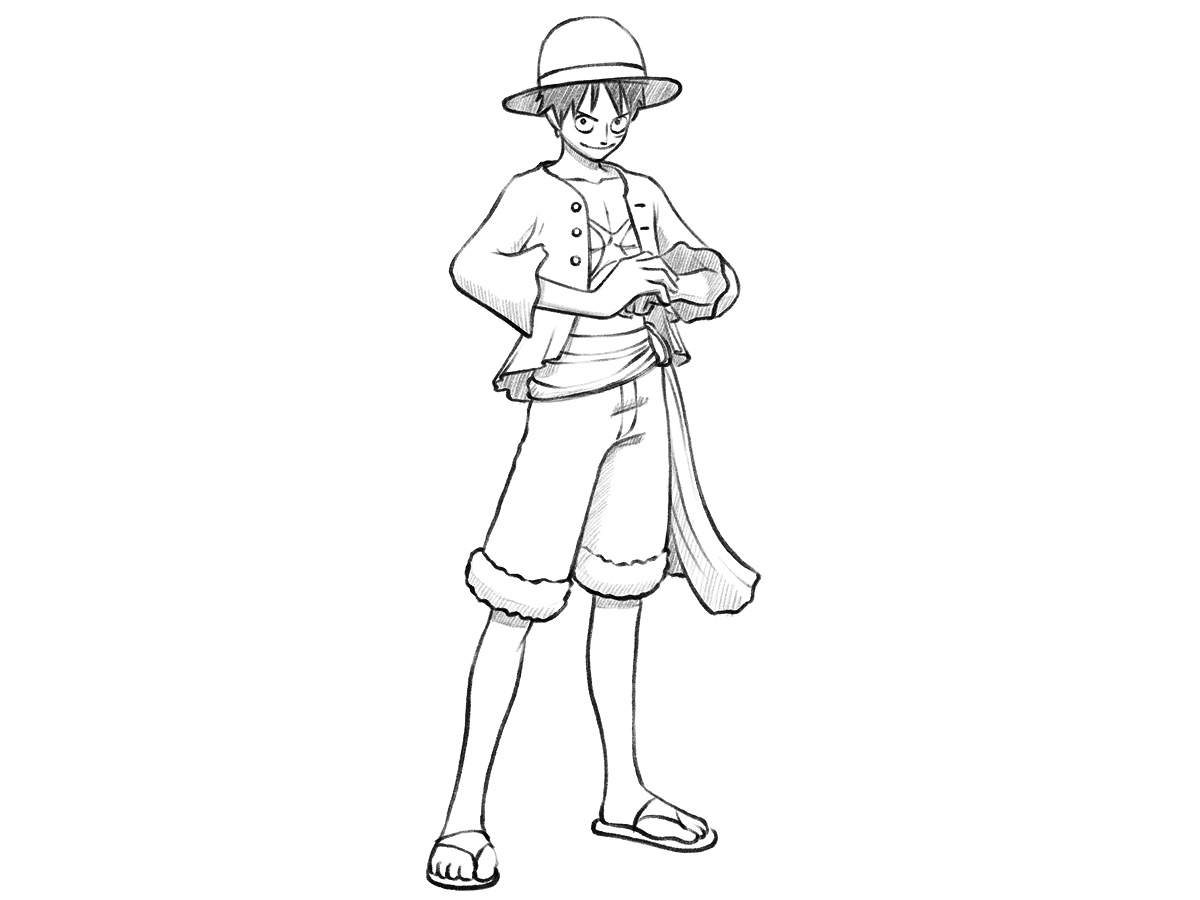how to draw luffy featured image