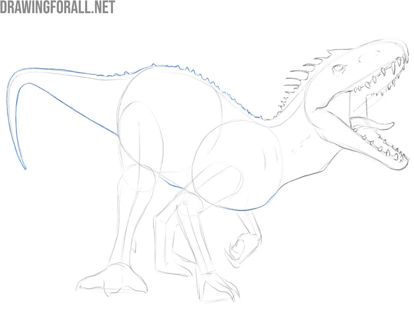 Refine the monster’s torso and tail