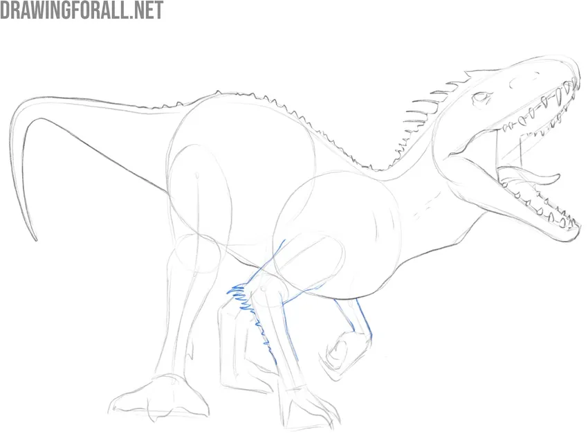 Trace the arms of Indominus rex