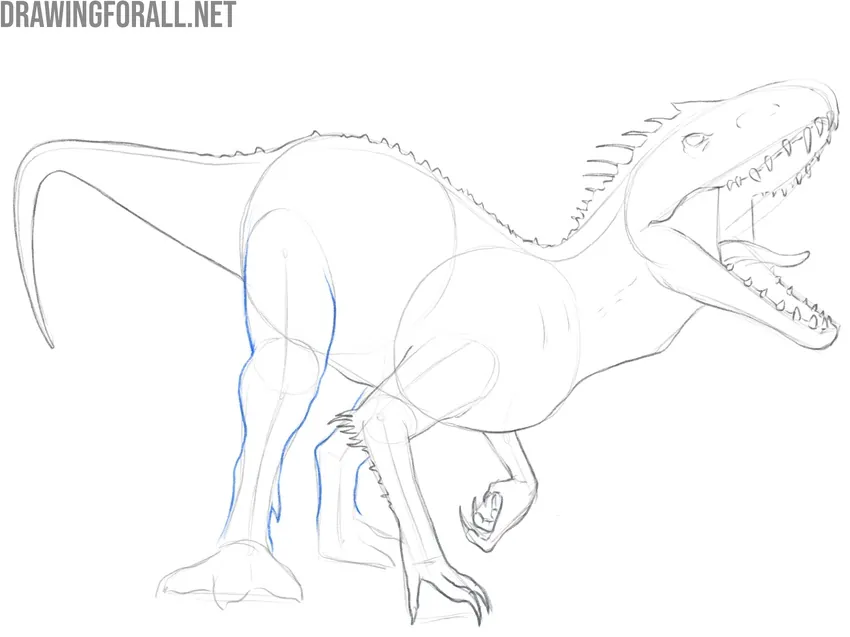 Refine the monster’s hind limbs