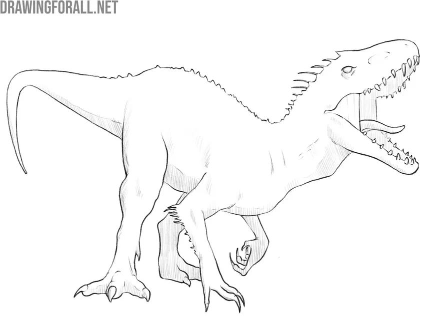 Finalize the Indominus Rex drawing